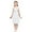 A White, variant on Aislor Girls Chiffon Sequins Ballet Dance Gymnastics Lyrical Dress Irregular Leotard Skirt Lavender 3XL