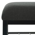 thumbnail image 3 of SAFAVIEH Milligan Open Shelf Bench with Cushion, Black, 3 of 9