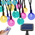 thumbnail image 1 of Cadena de luces solares Garden Delight, decoración para exteriores con control remoto, luces de jardín con forma de bola de cristal a prueba de agua con 8 modos de iluminación y temporizador,, 1 of 5