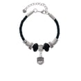 thumbnail image 2 of Delight Jewelry Silvertone Celtic Knot Band Spinner Grandmother Celtic Knot Leather Bead Bracelet, 7"+2" Extender, 2 of 4