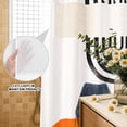 thumbnail image 2 of No Hook Shower Curtain with Built-in Rings - Boho Mid Century Modern Washable Waterproof Fabric Bathroom Curtains for Hotel,Rentals, 72 X 78 Inch Long , Orange Navy Blue Beige, 2 of 9