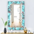 thumbnail image 2 of DESIGN ART Designart 'Winter Pattern With Peacocks and Snowflakes' Modern Mirror - Frameless Vanity Printed Mirror 23.7 in. wide x 31.5 in. high, 2 of 4