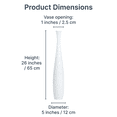 thumbnail image 4 of Leewadee White Wood Floor Vase - 26 inch Large Indoor Decorative Accent for Dried Flowers, 4 of 7