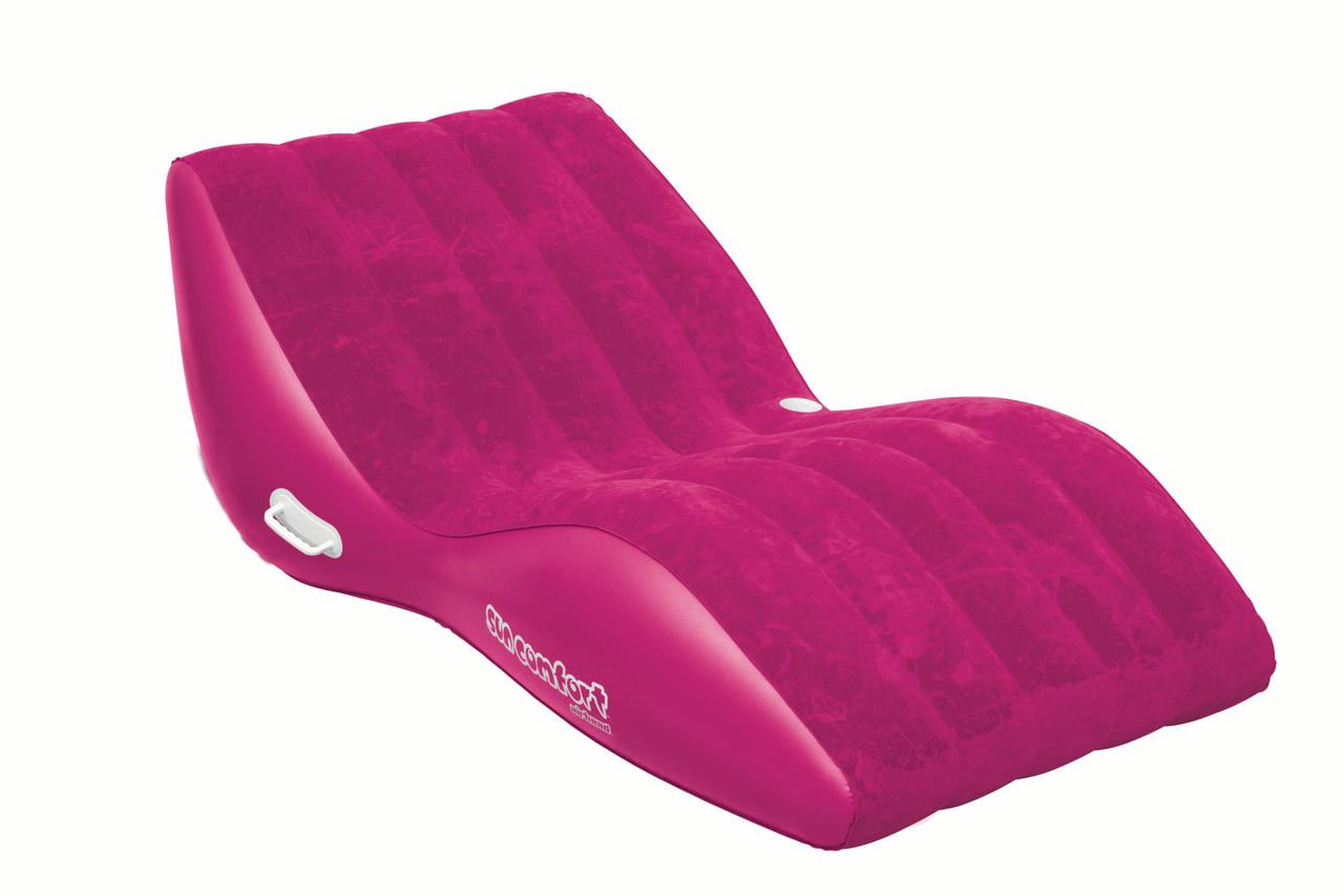Sun Comfort Cool Suede Zero Gravity Inflatable Lounge, Raspberry, 1 ...