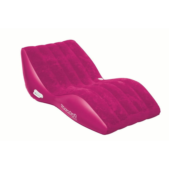 Sun Comfort Cool Suede Zero Gravity Inflatable Lounge, Raspberry, 1 Person 83 in. x 43 in. Deflated