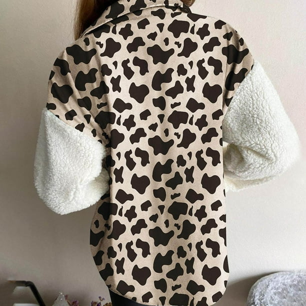 Abrigo holgado para mujer, abrigo a cuadros de manga larga, abrigo a cuadros, abrigo con cuello vuelto, camisa con integración sin costuras