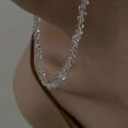 thumbnail image 3 of Visland Collier pour Femme, Coupe Multifacette, Faux Verre, Longueur Prolongée Ajustable, Bijou de Cou, Collier Ras-du-Cou pour Dame, 3 of 7