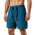 thumbnail image 6 of HKYNLAG Mens Running Shorts Quick Dry Workout Shorts Casual Drawstring Elastic Athletic Gym Shorts with Pockets Royal Blue 2XL, 6 of 7