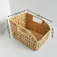 thumbnail image 5 of Shoreew 1/2Pcs Hand-Woven Storage Baskets with Handles Strong Load-bearing Large Capacity Stackable Water Hyacinth Wicker Basket, 5 of 7