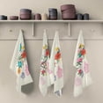 thumbnail image 2 of Blossom Branch Kitchen Dish Towels Set of 1 Absorbent Hand Towels, Lint-Free 18"x28" Birds Cages Flowers Fast Drying Hanging Dishcloths for Cooking Baking Home Clean, 2 of 7
