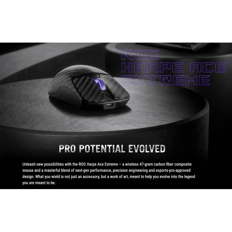 ASUS ROG Harpe Ace Extreme Wireless Gaming Mouse, Carbon Fiber