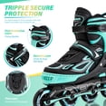 thumbnail image 4 of Patines en línea 2PM SPORTS Vinal para niñas, ajustables, parpadeantes, 4 of 7