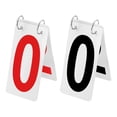 thumbnail image 1 of GOGO 2 Sets Tennis Score Keepers, 0-9 Double Sides, 2.5 x 5 Inch, Plastic Card Red & Black Number, 1 of 6