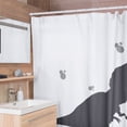 thumbnail image 2 of Cortina de Baño Impermeable Grande con Diseño de Dinosaurio T-Rex Blanca para Regadera, 2 of 7