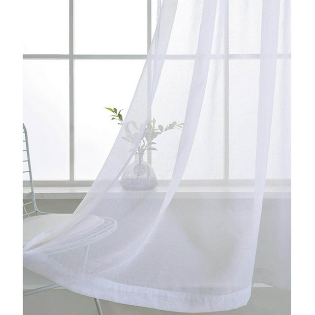 Sheer Curtain Eyelet Waterproof Drape Patio Privacy Voile Curtain Garden Decor Pool 132x243cm