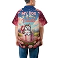 thumbnail image 5 of My Dog Is My Valentine Cute Siberian Husky in Gift Box Hawaiian Shirt Breathable Summer Unisex Merch Husky Dog Lover Gifts - 03006, 5 of 6