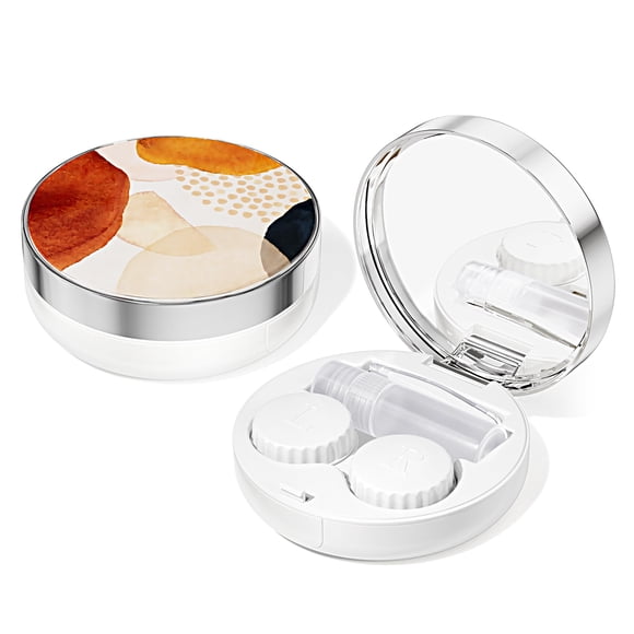 Estuche para lentes de contacto Lishae, kit de viaje con espejo