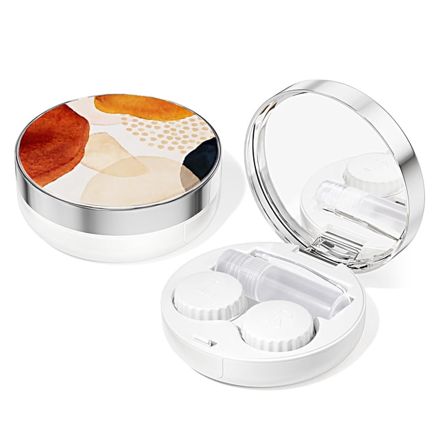 Estuche para lentes de contacto Lishae, kit de viaje con espejo