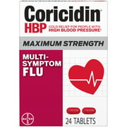 Coricidin HBP, Maximum Strength Multi-Symptom Flu Tablets, 24 CT