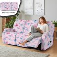 thumbnail image 3 of Xoenoiee Colorful Butterfly Print Recliner Sofa Covers 8-Pieces Stretch Large Couch Covers for 3 Seats Reclining Slipcovers Soft Jacquard Pattern Furniture Protector, 3 of 7