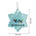 thumbnail image 2 of Snowflake Shaped Sea Glass Friendship Hanging Ornament Decorative for Memories and Festive, 2 of 3