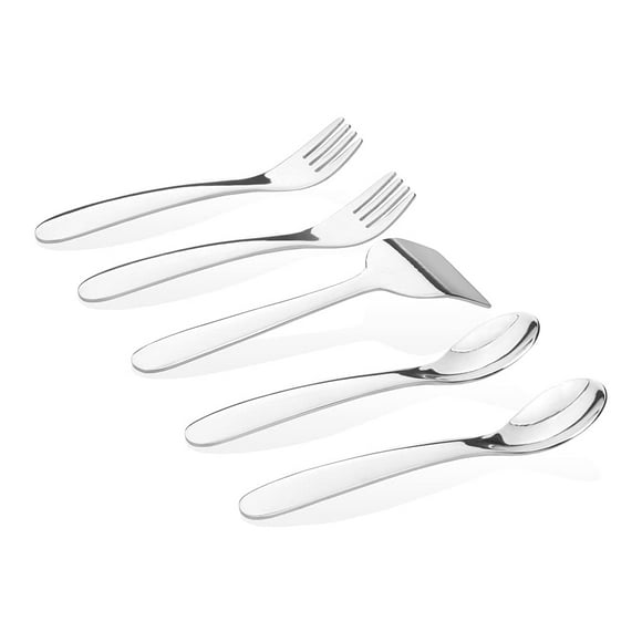 Juego de utensilios para bebé Kiddobloom de 5 piezas en acero inoxidable seguro