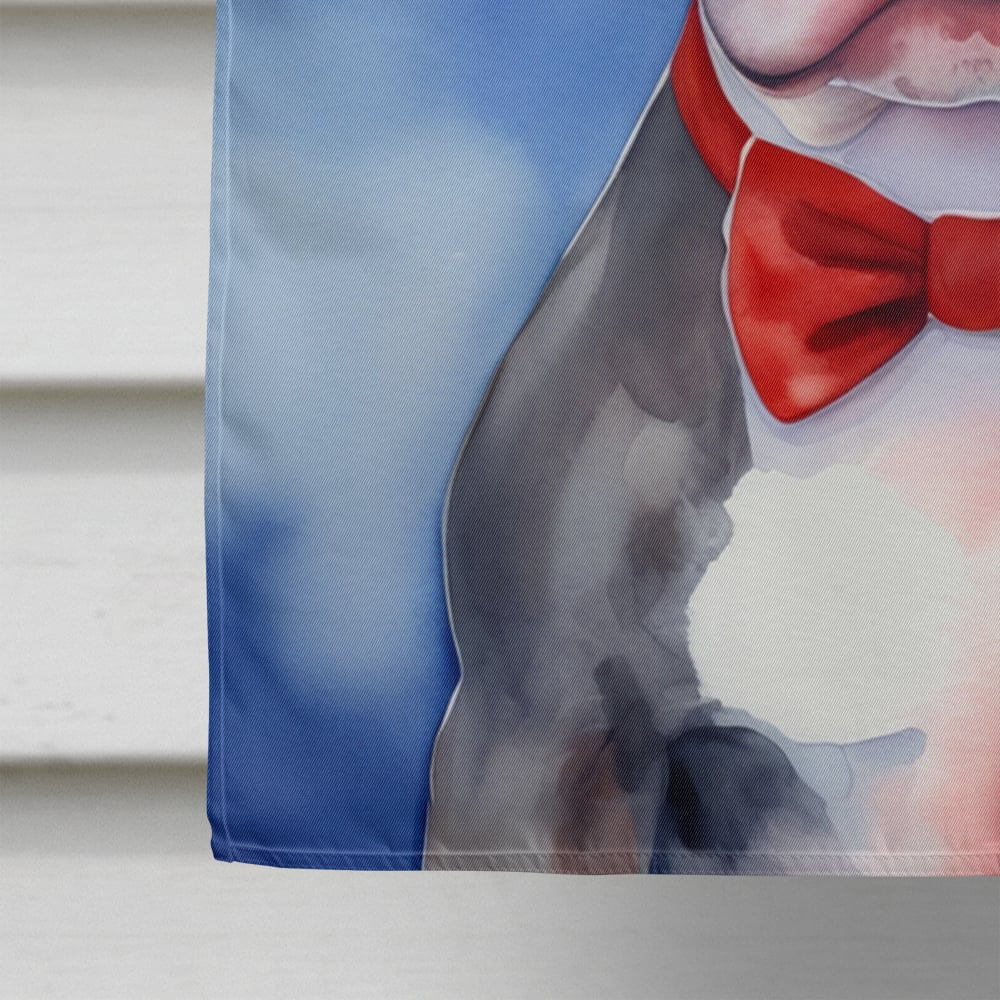 Pit Bull Terrier Patriotic American House Flag 28 in x 40 in