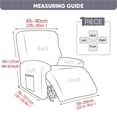 thumbnail image 4 of Lavish Cover Stretch Recliner Chair Cover, 4 Pieces Non-Slip Slipcovers for Recliner Chair, Washable Furniture Protector with Pocket & Elastic Bottom for Kids Pets, Dark Coffee Lines, 4 of 11