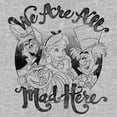 thumbnail image 2 of Men's Alice in Wonderland We Are All Mad Here Graphic Tee Athletic Heather Large, 2 of 5