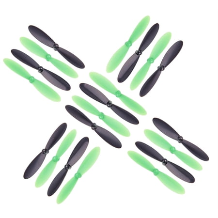 HobbyFlip Propellers Blades Black Green Set of 4 H107-A36 Compatible with Radio Shack Surveyor Drone 5 Pack