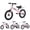 Pink, variant on Meghna 14 inch Kids Balance Bike 2 in 1 Kids Bike Bicycle Detachable Training Wheels Dual Brake for 3-7 Years Old Toldders Pink