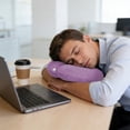 thumbnail image 5 of U-Shaped Neck Pillow for Travel & Office, Polyester Ergonomic Support with Snap Closure, 30x30x8cm in (Purple), 5 of 5