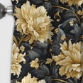 thumbnail image 4 of Designart "Opulent Floral Damask In Black And Beige" Damask Blackout Curtain Single Panel, 4 of 4