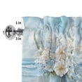 thumbnail image 2 of Valances for Windows Ocean Starfish Shell Flower Vase Rod Pocket Short Curtain for Bathroom Living Room Bedroom Floral Sea Wave Beach Scene 1 Panel 54x18in, 2 of 9