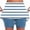 Navy, variant on DailyTrove Women Striped Skort Casual High Waist Athletic Skirt with Built-in Shorts