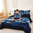 thumbnail image 3 of Erosebridal Truck Full Size Bedding Sets, Space Full Size Bed in a Bag, Space Truck, Black Reversible 7 Pieces, 3 of 6