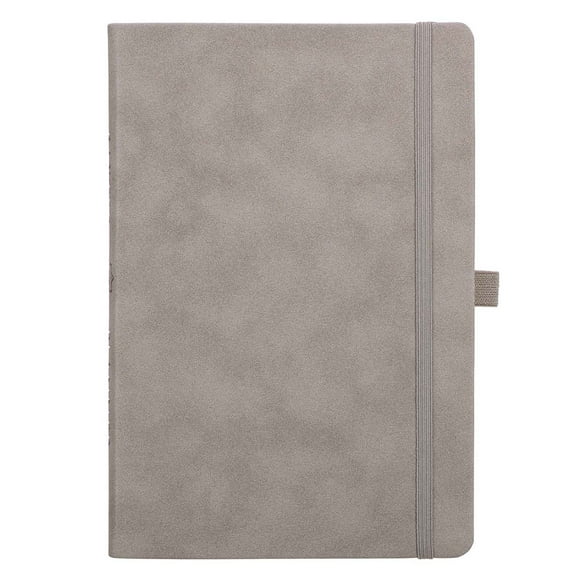 Baxter Undated Daily Planner Daily, Weekly, Monthly, Academic Organizer, Dot Grid Notebook for Time Management, Productivity, Priorities, Goals, Gratitude Journal, Gray Faux Leather