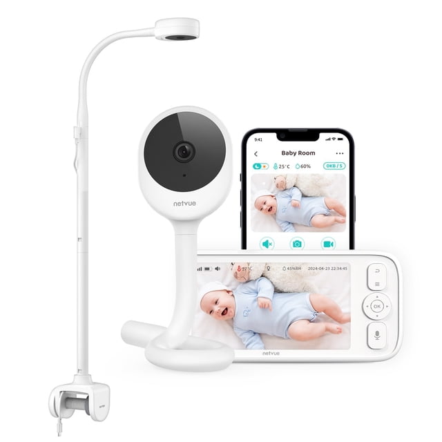Monitor para bebés NETVUE Peekababy Video con cámara y pantalla de 5 pulgadas