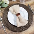 thumbnail image 2 of Efavormart 6 Pack | 13" Natural Brown Acrylic Plastic Rattan-Like Charger Plates, Round Disposable Dinner Serving Plates, 2 of 11