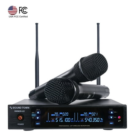 Sound Town Metal 200 Channels UHF Wireless Microphone System with 2 Handheld Microphones  for Church  School  Outdoor Wedding  Meeting  Party and Karaoke (SWM26-U2HH) price history on PriceWatchPro