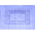 thumbnail image 1 of Ahgly Company Indoor Rectangle Abstract Blue Contemporary Area Rugs, 2' x 5', 1 of 4