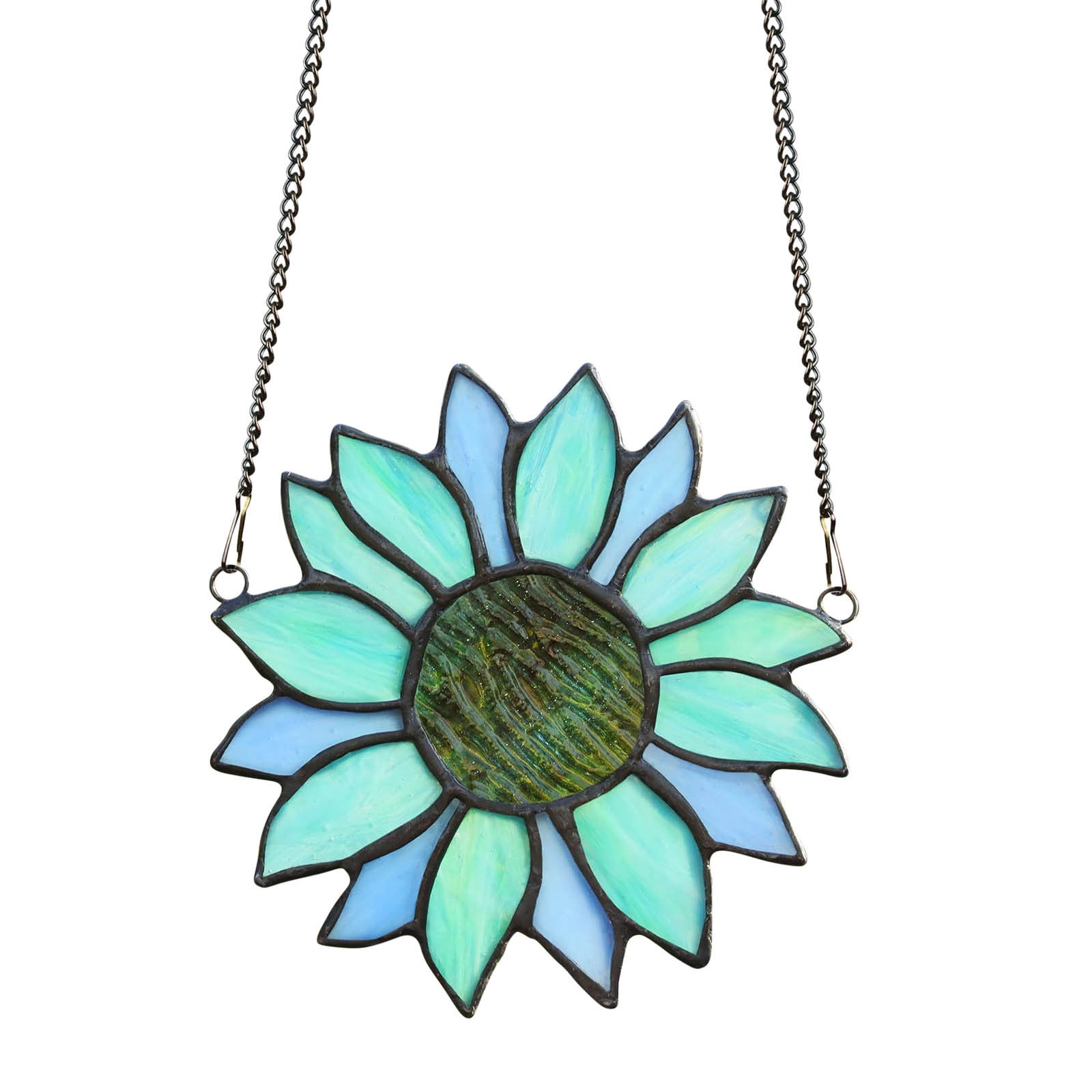 Yannianjz 4Pcs Sunflower Wind Chime Pendant, Colorful Acrylic Window Hanging Decor, Outdoor Garden Wind Chimes for Living Room, Bedroom, Courtyard