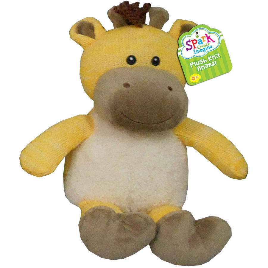 Spark Create Imagine Plush Giraffe Knit Soft Rattle Stuffed Baby 14" Toy Lovey