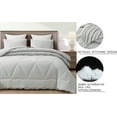 thumbnail image 5 of Chezmoi Collection Rory Light Gray Comforter Set Full Size 3-Piece Fluffy Soft Lightweight Bedding Triangle Quilted Stone-Washed Microfiber Comforter Set for All Season, 5 of 9