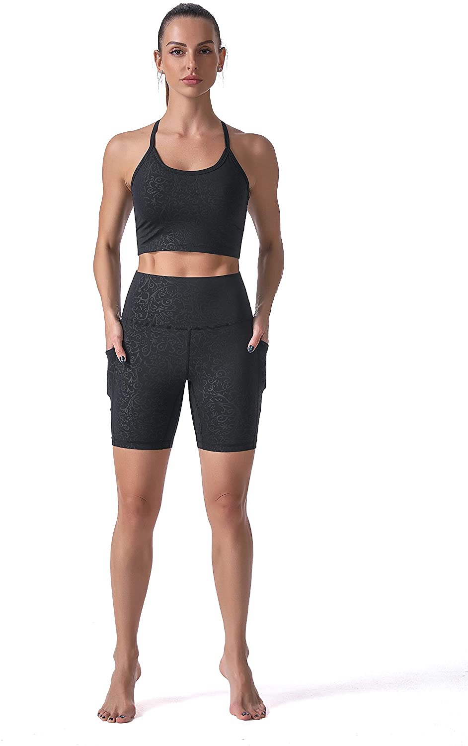 Biker Shorts for Women with Pockets 