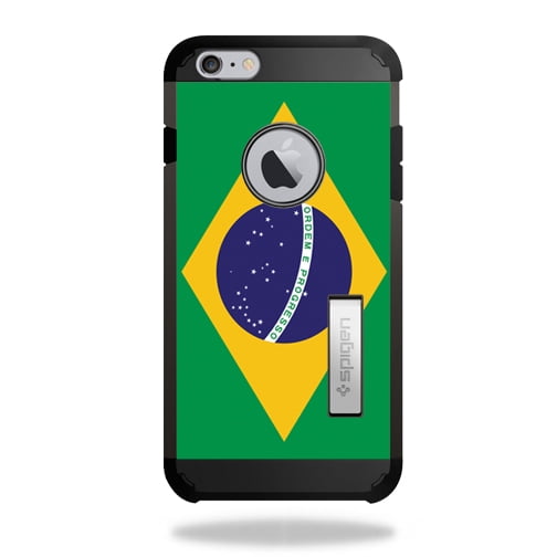 Skin Decal Wrap Compatible With Spigen iPhone 6 Plus/6s Plus Armor Kickstand Brazilian Flag