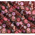 thumbnail image 3 of Soimoi Red Cotton Voile Fabric Leaves & Floral Watercolor Print Fabric by The Yard 56 Inch Wide, 3 of 7