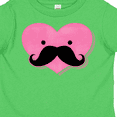thumbnail image 4 of Inktastic Kawaii Mustache Heart Girls Toddler T-Shirt, 4 of 5