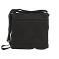 thumbnail image 2 of Small Canvas Field Shoulder Bag - Durable Timeless Messenger with Design, Black This Buds, 2 of 3