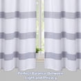 thumbnail image 6 of BeesClover Navy Blue Valance Curtain for Bathroom, Waffle Weave Textured Valance Curtains for Windows, Thick Yarn Dyed Striped Pattern Farmhouse Kitchen Valance Curtain Cafe Curtains, 60" W x 15" L, 6 of 6